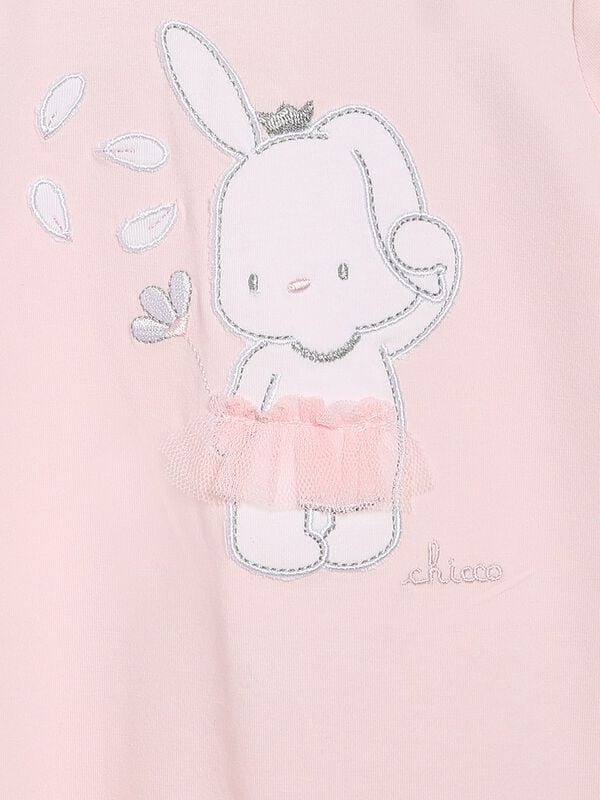 Pink Leg Opening Babysuit image number 2